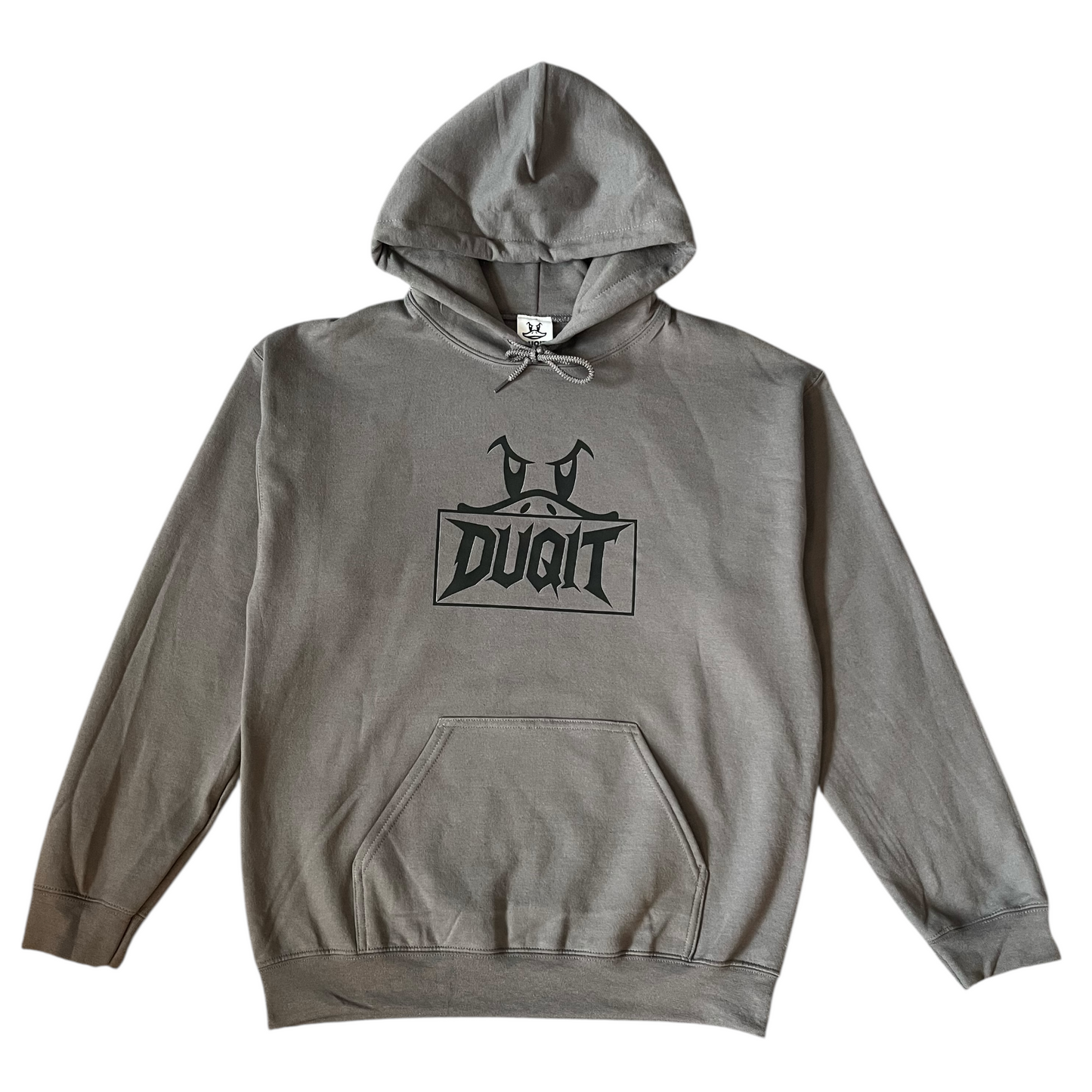 Half Duq Hoodie Stone Grey