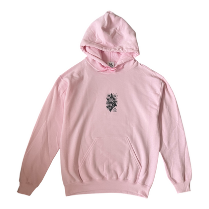 Flowers Hoodie Baby Pink